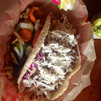 Tiki Tacos - Shrimp taco with a side of guac and veggies. - Mexican Near Me - Kapaa, Hawaii Tiki Tacos - Shrimp taco with a side of guac and veggies. - Mexican Near Me - Kapaa, Hawaii