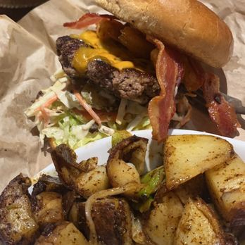 Santa Fe Cattle - The Bangin' Burger and Santa Fe Taters! Perfect combo! - Steakhouses Near Me - Albertville, Alabama