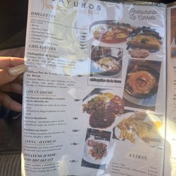 La Carreta Baja - Breakfast menu