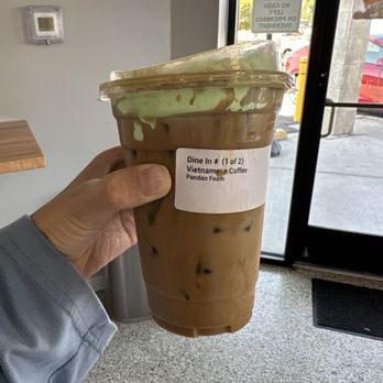 NovaCane - Viết Coffee with Pandan Foam. They have Egg and Ube Foam options as well. - Acai Bowls Near Me - Denver, Colorado
