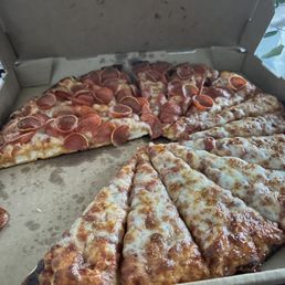 Crispy yummy half and half Pizza