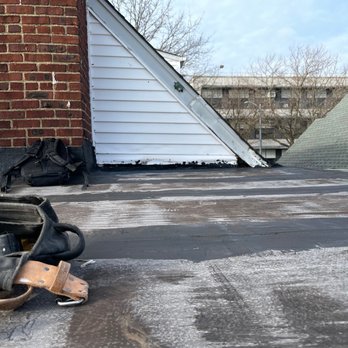 BluRock Services - Scorched flat roof that Jesse claimed was finished... - Roofing Near Me - Queens, New York