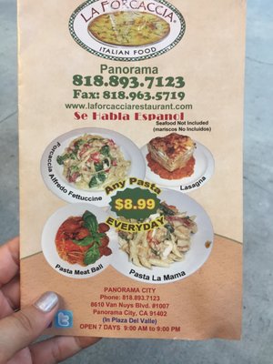 Menu photo 2 La Forcaccia Panorama City, CA Menu photo 2 La Forcaccia Panorama City, CA