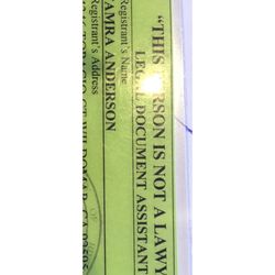 Sentrex Legal Document Preparation - LDA license and name when office was active in Riverside