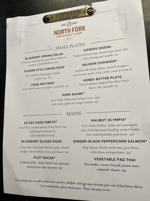 Menu photo 6 North Fork Restaurant Trapper Creek, AK