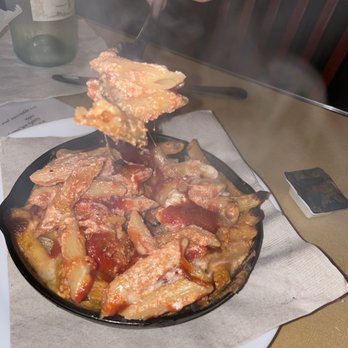 Leo's Grandevous - Baked ziti. Smoking hot and delicious. - Italian Near Me - Hoboken, New Jersey Leo's Grandevous - Baked ziti. Smoking hot and delicious. - Italian Near Me - Hoboken, New Jersey