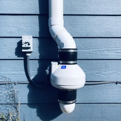 Professional Advantage Radon - This is a typical outside installation.