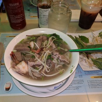 Mai's Kitchen - Combination House Pho with added prawns....looked and smelled sooo good I forgot to take a pic before diving in! Fresh and properly cooked! - Vietnamese Near Me - Union City, California