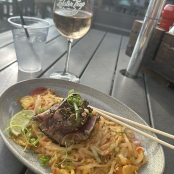 The Lobster Trap - yellowfin tuna pad thai - Seafood Near Me - Bourne, Massachusetts