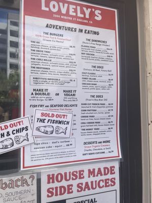 Menu photo 8 Lovely's Oakland, CA