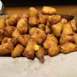 Schoolyard Beer Garden - Heaping portion of cheese curds