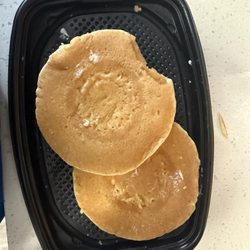 McDonald's - I ordered breakfast for my toddler and when we got home and opened it, I saw there was a bite in our pancakes.