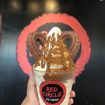 Red Circle Ice Cream - Frosty churro- Cookie Butter blast - Desserts Near Me - Houston, Texas Red Circle Ice Cream - Frosty churro- Cookie Butter blast - Desserts Near Me - Houston, Texas