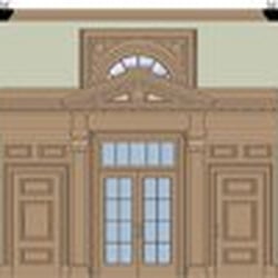 Takoma Park Neighborhood Library - Rendering of the retored woodwork and vestibule .