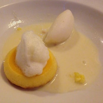 Krystal - Pineapple in 3 textures: bavarois, sorbet, and foam - Salad Near Me - Flamingos, NAY