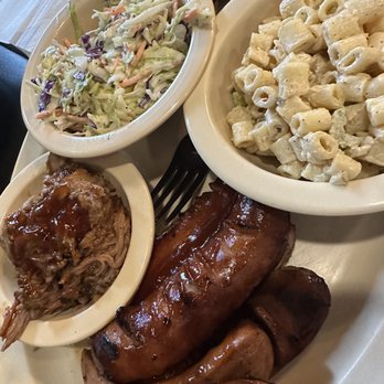 Ranch Hand BBQ - Two 2 Meat Entree - pulled pork and hot link - Barbeque Near Me - Newbury Park, California Ranch Hand BBQ - Two 2 Meat Entree - pulled pork and hot link - Barbeque Near Me - Newbury Park, California