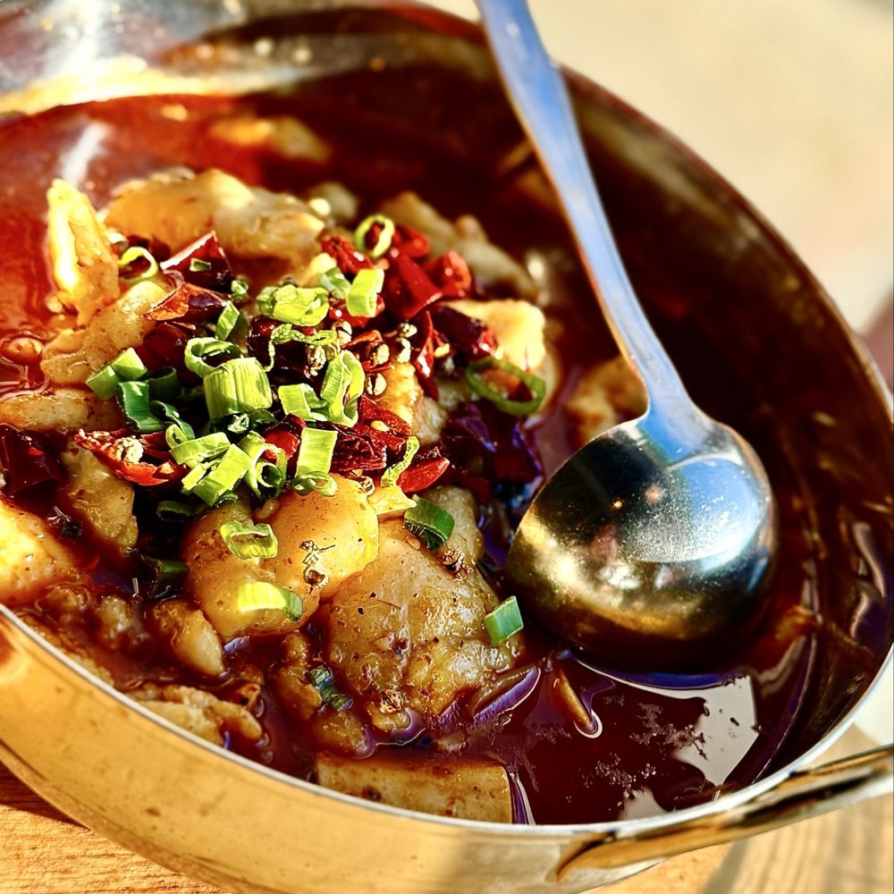 Sumiao Hunan Kitchen - Fish filet in fiery broth - Chinese Near Me - Cambridge, Massachusetts Sumiao Hunan Kitchen - Fish filet in fiery broth - Chinese Near Me - Cambridge, Massachusetts