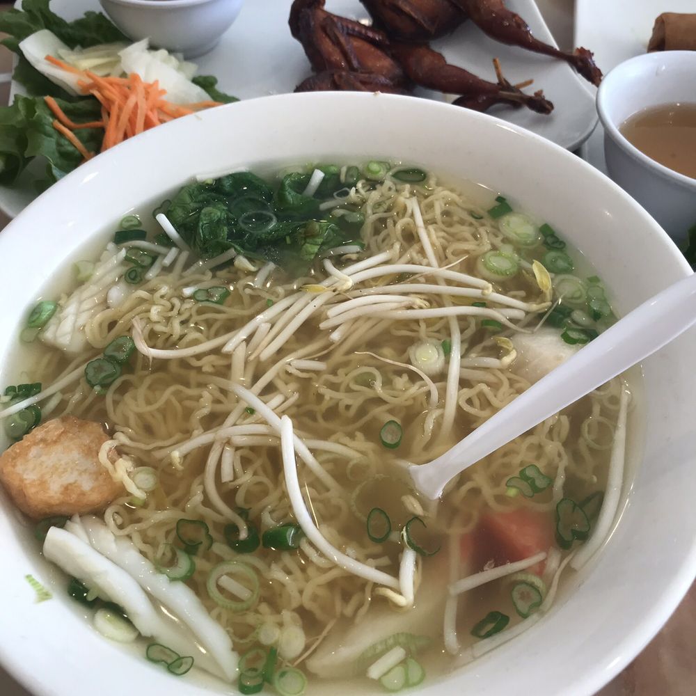 Mi La Cay - Seafood noodle soup. Good but could use a little more seafood - Vietnamese Near Me - Silver Spring, Maryland