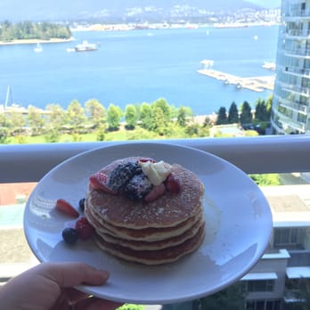 P2b Bistro & Bar - Berry pancakes. Breaky in bed! - Canadian (New) Near Me - Vancouver, British Columbia P2b Bistro & Bar - Berry pancakes. Breaky in bed! - Canadian (New) Near Me - Vancouver, British Columbia