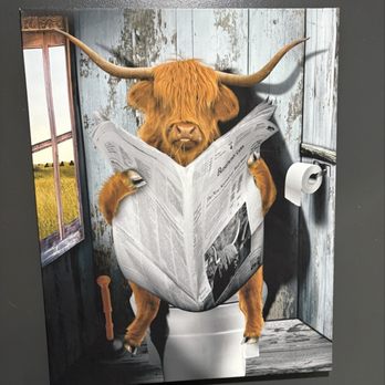 The Caffeinated Cow - painting on restroom wall - Coffee & Tea Near Me - Rector, Arkansas