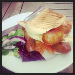 Grounds For Appeal - Sausage, cheese & tomato panini