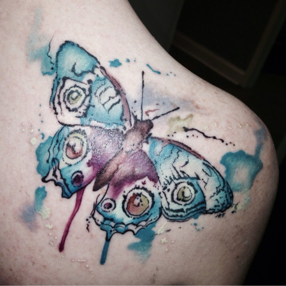 High Resolution Tattoo - Day after watercolor moth/ butterfly - Tattoo Near Me - Baton Rouge, Louisiana High Resolution Tattoo - Day after watercolor moth/ butterfly - Tattoo Near Me - Baton Rouge, Louisiana