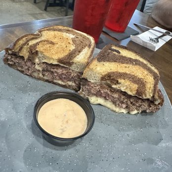 Burnt Store Tavern - June 2026 ~ Patty Melt on marble rye. Cooked medium with side of thousand island so incredibly delicious! - Sports Bars Near Me - Cape Coral, Florida Burnt Store Tavern - June 2026 ~ Patty Melt on marble rye. Cooked medium with side of thousand island so incredibly delicious! - Sports Bars Near Me - Cape Coral, Florida