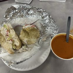Nathan's Soup and Salad - Chicken Salad with Grapes and Walnuts and Tomato Basil