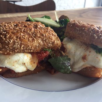 Der Pioneer - Chicken parm sandwich - see the oozing cheese! - Coffee & Tea Near Me - Brooklyn, New York Der Pioneer - Chicken parm sandwich - see the oozing cheese! - Coffee & Tea Near Me - Brooklyn, New York