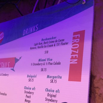 Splash Bar - Menu - Bars Near Me - Orange Beach, Alabama Splash Bar - Menu - Bars Near Me - Orange Beach, Alabama