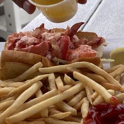 Wolfetrap Grill & Rawbar - Lobster roll Parmesan encrusted Haddock