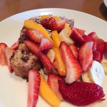 Plums Cafe - Coconut French toast, yummy - Breakfast & Brunch Near Me - Costa Mesa, California
