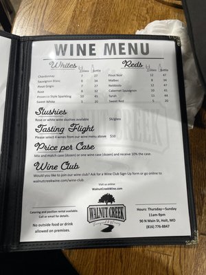 Menu photo 7 Walnut Creek Winery Holt, MO Menu photo 7 Walnut Creek Winery Holt, MO