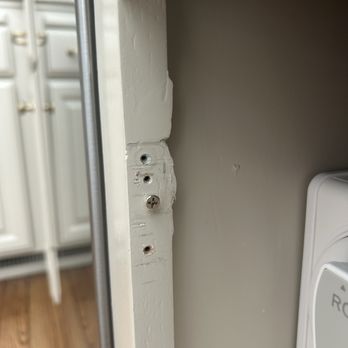 Adval Construction - Unfilled holes in cabinet frames from mistakes when mounting doors. - General Contractors Near Me - Pacheco, California