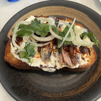 Harry's Fine Foods - sardine toast - New American Near Me - Seattle, Washington