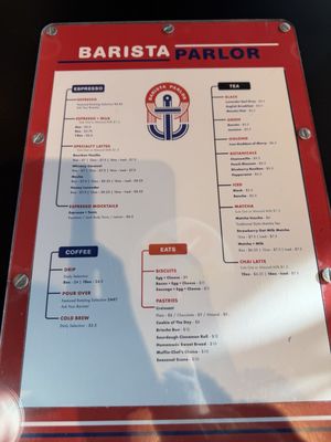 Menu photo 1 Barista Parlor Nashville, TN
