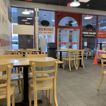 Five Guys - the inside of a fast food restaurant - Burgers Near Me - Commack, New York