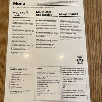 Mo-ja Cafe - Menu - Breakfast & Brunch Near Me - Kraków, Massachusetts Mo-ja Cafe - Menu - Breakfast & Brunch Near Me - Kraków, Massachusetts