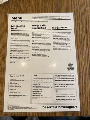 Menu photo 3 Mo-ja Cafe Kraków, MA Menu photo 3 Mo-ja Cafe Kraków, MA