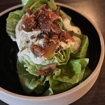 Primrose - Bibb Salad with Green Goddess sprinklers with local crispy bacon - New American Near Me - Steamboat Springs, Colorado Primrose - Bibb Salad with Green Goddess sprinklers with local crispy bacon - New American Near Me - Steamboat Springs, Colorado