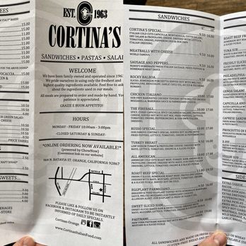Cortina's - Italian Near Me - Orange, California