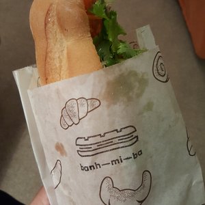 Photo of Banh-mi-ba - Prague, Czech Republic. Banh mi heo nuong (pork sandwich)