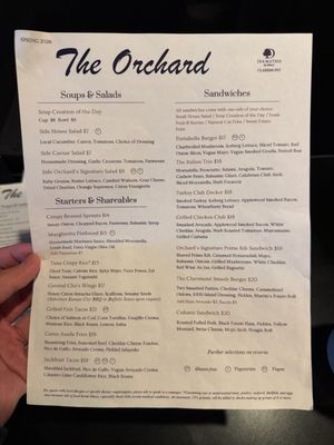 Menu photo 1 The Orchard Restaurant Claremont, CA Menu photo 1 The Orchard Restaurant Claremont, CA