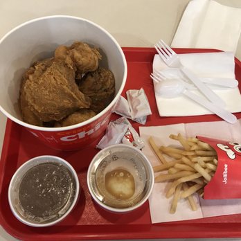 Jollibee - Bucket of chicken, mashed potatoes, gravy and fries - Fast Food Near Me - Houston, Texas Jollibee - Bucket of chicken, mashed potatoes, gravy and fries - Fast Food Near Me - Houston, Texas