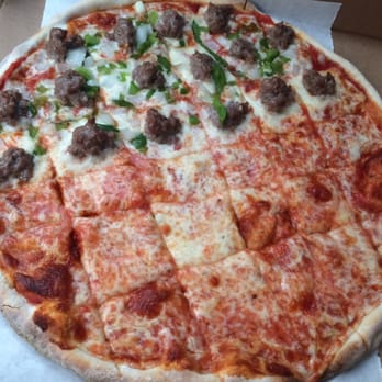 Sammy's Pizza Restaurant & Pub - Half cheese, half sammy's special! Mm mm - Pizza Near Me - Eau Claire, Wisconsin