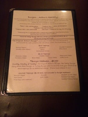 Menu photo 7 Arthur's Cincinnati, OH