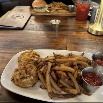 The Lodge Annapolis - Crabcakes with fries - American Near Me - Annapolis, Maryland