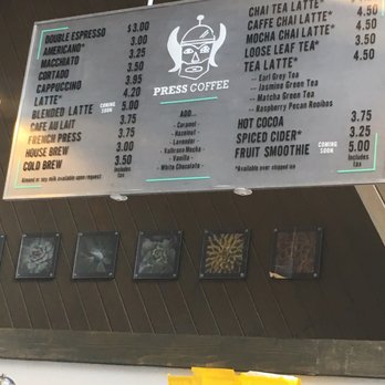 PRESS Coffee - Menu - Coffee & Tea Near Me - San Antonio, Texas PRESS Coffee - Menu - Coffee & Tea Near Me - San Antonio, Texas