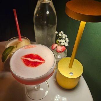 La Patroncita - 1/31/2025 - I got 'I Wish You Roses' which is vodka, orange liquor, rose, lemon, beet and aquafaba and it's pretty amazing. - Mexican Near Me - Portland, Oregon