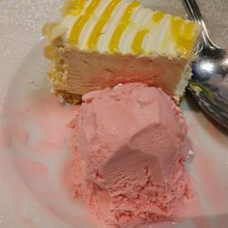 Whitstone - Their lemon cheese cake and strawberry icecream